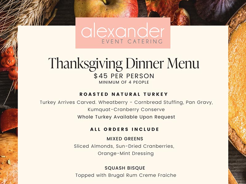 Featured image for “Thanksgiving Dinner Menu”